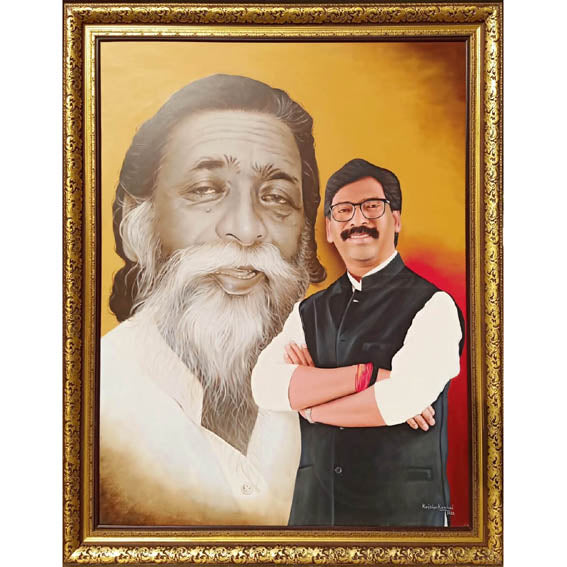 Shri Sibhu Soren & Shri Hemant Soren Chief Minister Jharkhand 48X6014