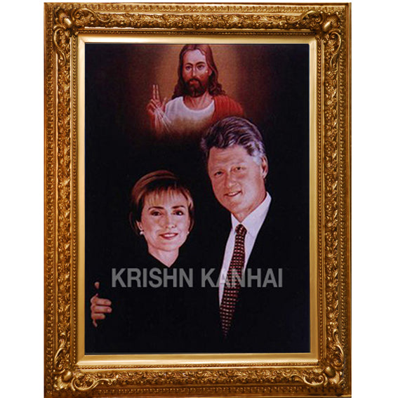 Mr. Bill Clinton & Mrs. Hillary Clinton Ex Prisident Of USA 30 X 4019